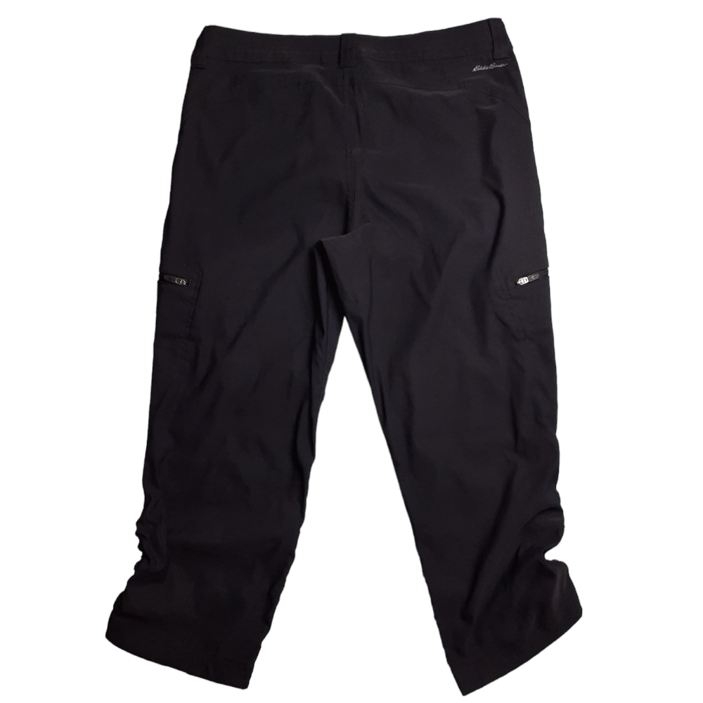 Eddie Bauer First Ascent Black Adventure Crop Pant SZ 2 - Picture 11 of 14